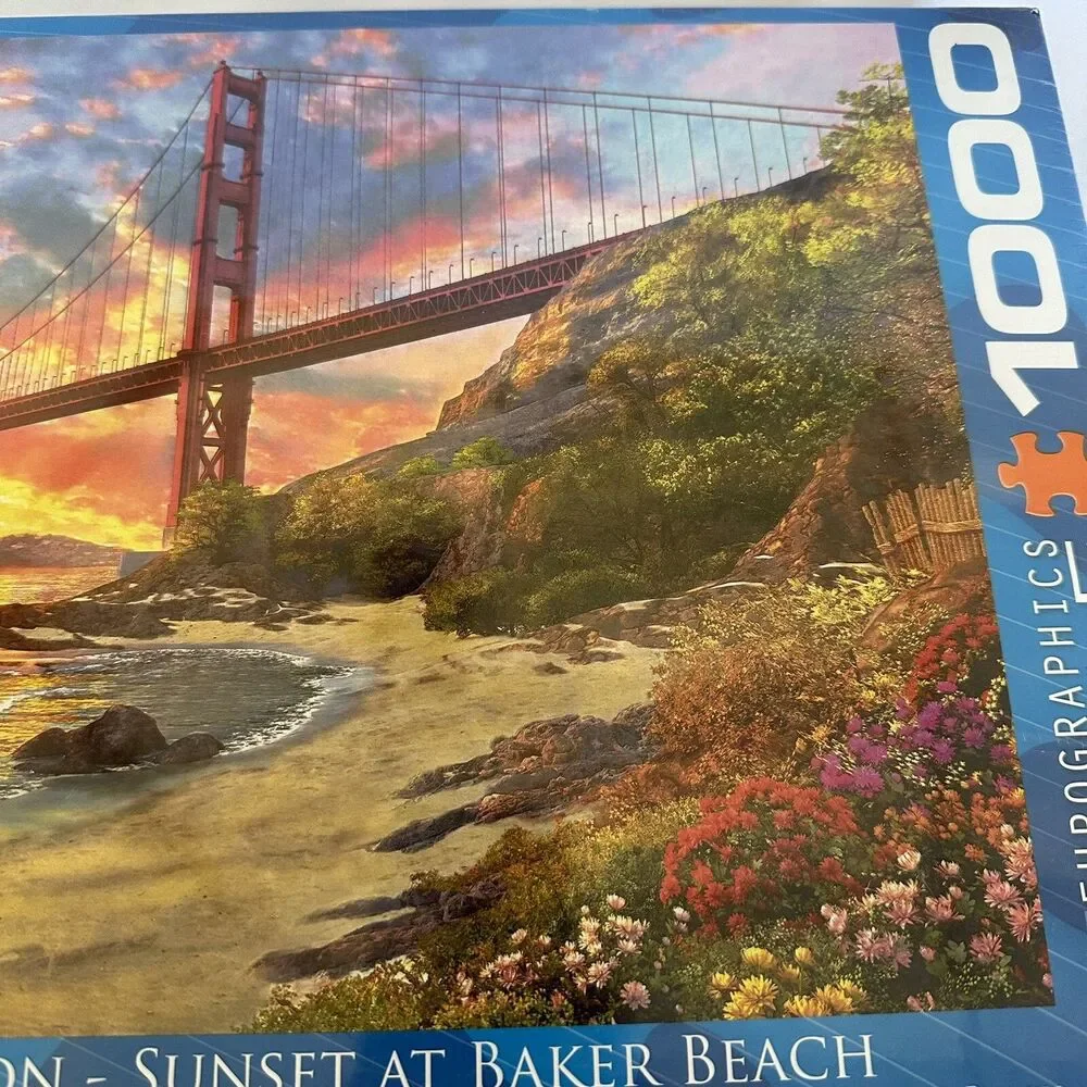 Eurographics Sunset at Baker Beach 1000 Piece Jigsaw Puzzle By Dominic Davison